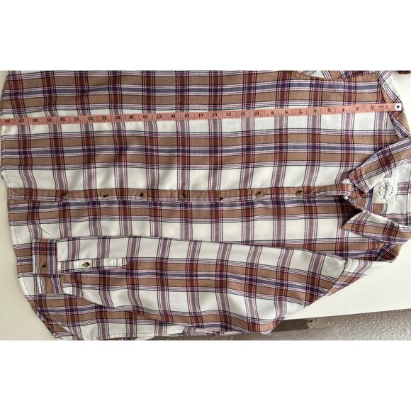 Jachs Girlfriend Women Plaid Button-Up Long Sleeve Shirt Size L  NWOT - Picture 8 of 9